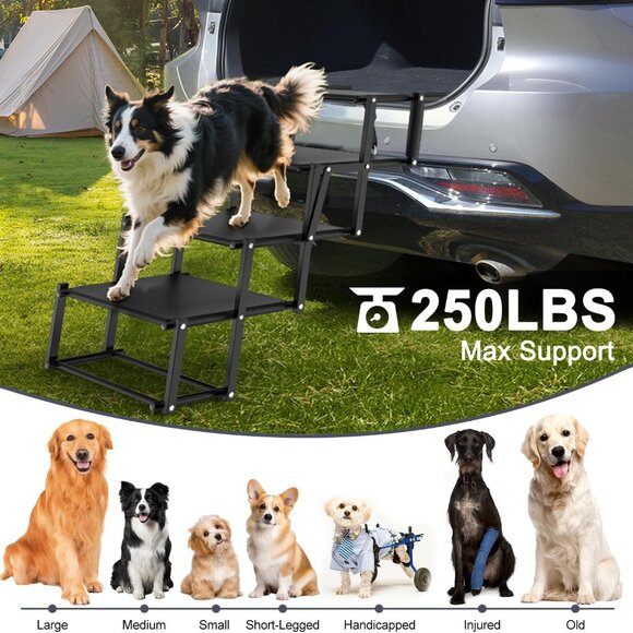 Extra Wide Dog Stairs for Large Dogs - Picture 3 of 6